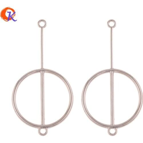 Cordial Design 100Pcs 25*48MM Jewelry Accessories/Earrings Connectors/Ring Shape/DIY Jewelry Making/Hand Made/Earring Findings