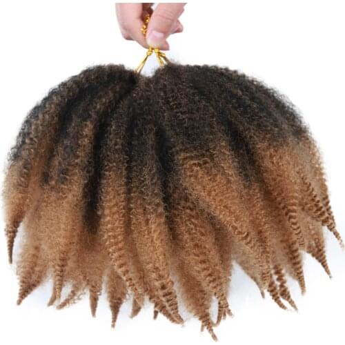 MODERN QUEEN 8"Inch Marley braiding Extension Synthetic Short Soft Afro Kinky Natural Crochet Braids Hair for Women Dressing