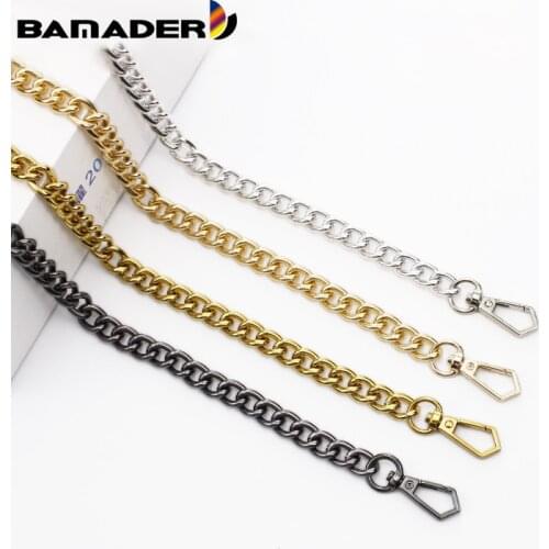 BAMADER Aluminum Metal Chain Strap of Little Weight Fashion Metal Wide Chain Apply to Women Bags Shoulder Messenger Bag Strap