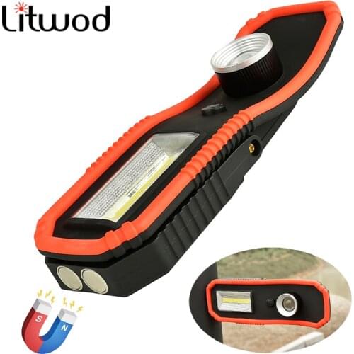 LED Q5 Flashlight COB Lantern Flashlight Waterproof 2000 Lumens Bulb 3* AA Battery Shockproof Camping Adjustable 2000 Work Light