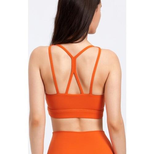 High Quality 75%nylon25 %spandex Sports Bra Fitness Tight Yoga Vest Top Run Gym Underwear Without Steel Ring Removable Chest Pad