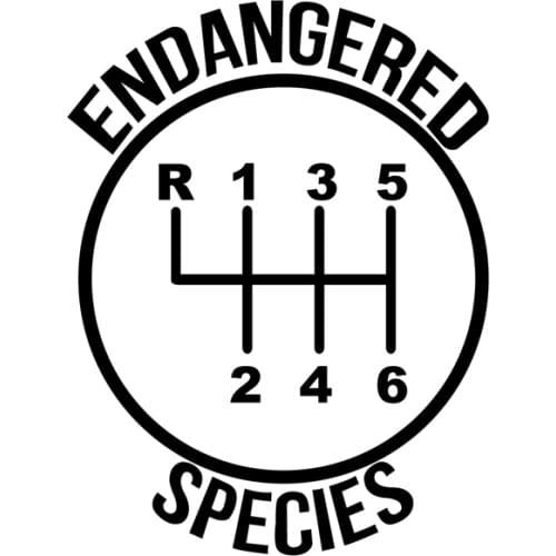 PLAY COOL 6 Speed Gear Endangered Species Funny Car Sticker Decor Stick Shift Pattern Mural Art Vinyl Decals for Toyota Honda Vw