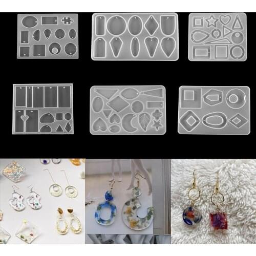 1pcs Earring Pendant Silicone Mold For Resin Earring Epoxy Resin Combination Moulds For DIY Jewelry Making Finding Tool Supplies