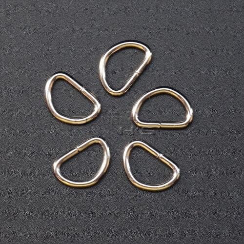 20pcs/lot 3/8"(10mm) Nickel Plated D Ring Semi Ring Ribbon Clasp Knapsack Belt Buckle