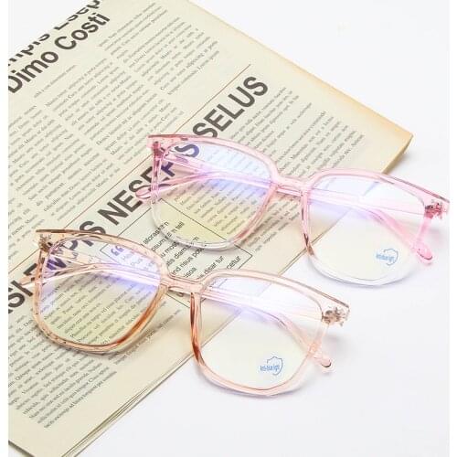 2020 Fashion Square Anti-Blue Light Women Eyeglasses Optical Myopia Computer Plastic Glasses Frame Classic New Prescription