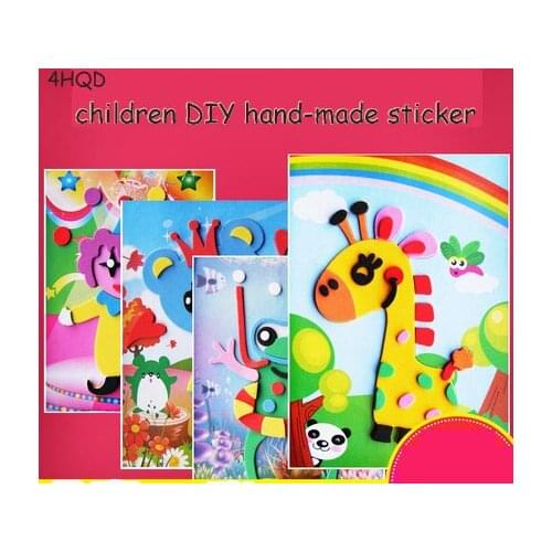 Eva 3D Stickers Button Diamond Painting Childrens Handmade Paste Kindergarten Diy Creative Educational Toys