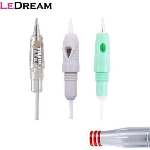 50pcs Sterilized Tattoo Cartridge Needles 8mm Screw For Microneedling Microblading Tattoo Tatu Eyebrow Lip Needles Cartridges