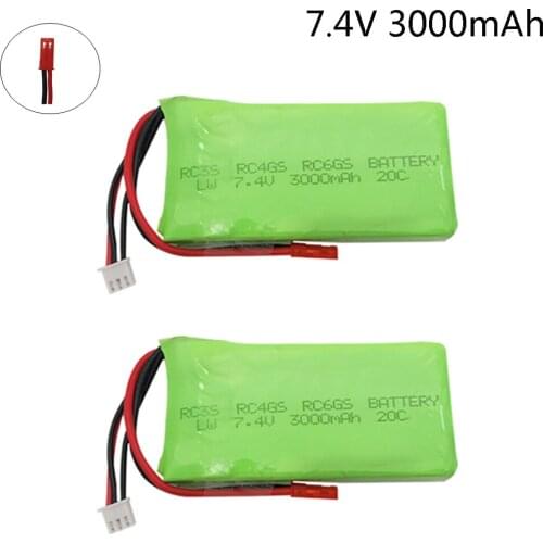 2PCS/lot 7.4V 3000mah 20C Lipo Battery For Radiolink RC3S RC4GS RC6GS Transmitter lipo 3000mAh Battery 7.4V high quality battery