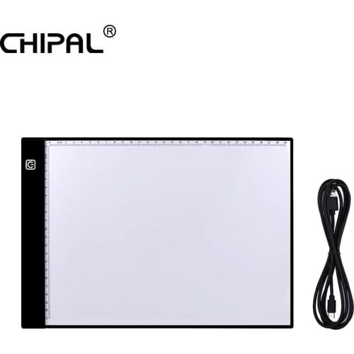 CHIPAL A4 LED Digital Tablets Graphic Tablet Ultra Thin Art Drawing Board Light Box Tracing Pad Portable USB Writing Copy Board