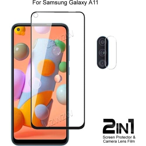 For Samsung Galaxy A11 Front Screen Protector Protective Tempered Glass & Camera Lens Film For Samsung Galaxy A11