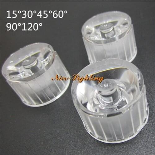 Free shipping 50pcs dia20mm waterproof clearly led lens holder 15//30/45/60/90/120 degree led collimator lens