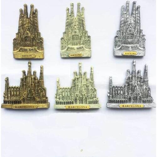 Barcelona, Spain, the Church of the Holy Family Cathedral landscape resin fridge magnet stick handy gift