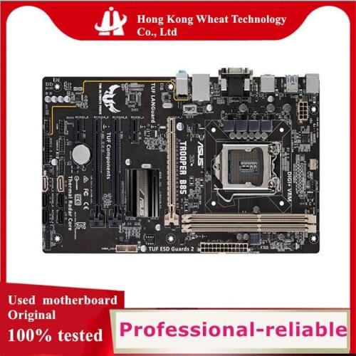 For ASUS TROOPER B85 Motherboard Socket LGA 1150 DDR3 SATA3 For Intel B85 Original Desktop Used Mainboard