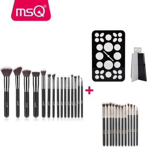 MSQ Professional 15pcs+12pcs 27pcs Makeup Brushes Set Powder Eyeshadow Foundation pincel maquiagem Make Up Brushes Combination