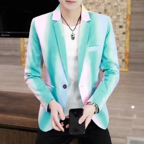 2022 Men 'S Trendy Gradient Casual blazer Youth Autumn New Slim-Fit Assorted Colors blazer
