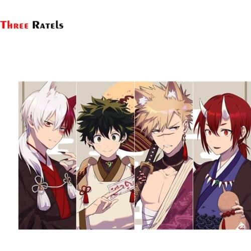 Three Ratels FC614 My Hero Academia Bakugo Deku Todoroki Car Body Sticker Laptop Decal