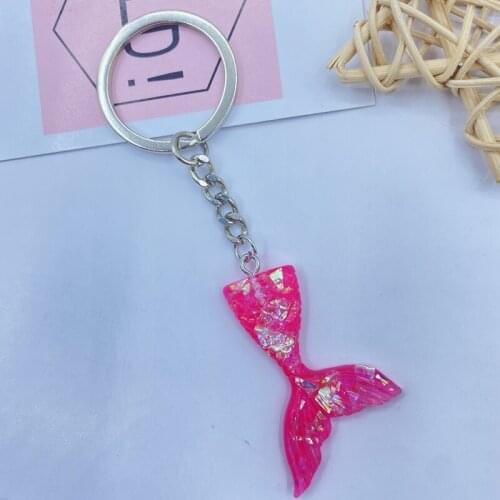 New Pendant Mermaid Ji Keychain Colorful Sequined Fishtail Jewelry Extended Pendant