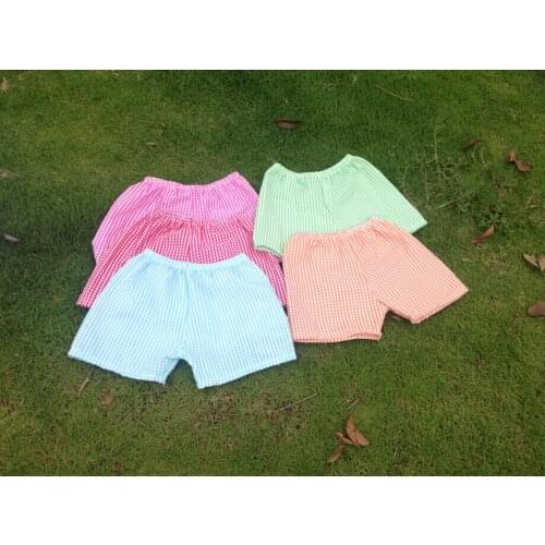 Wholesale Personalized Relaxtion New arrival boutique toddle clothing Cotton Seersucker Boys Shorts