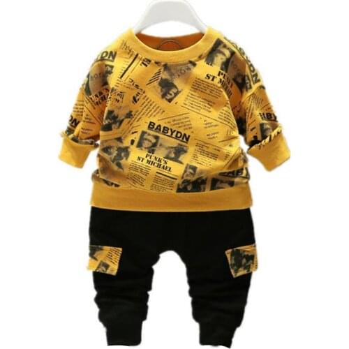 Baby Winter Autumn Clothes Sets Toddler Letter Outfits Children Boy Girl Sport Suit Kids 1 2 3 4 years Fall Clothing Wear