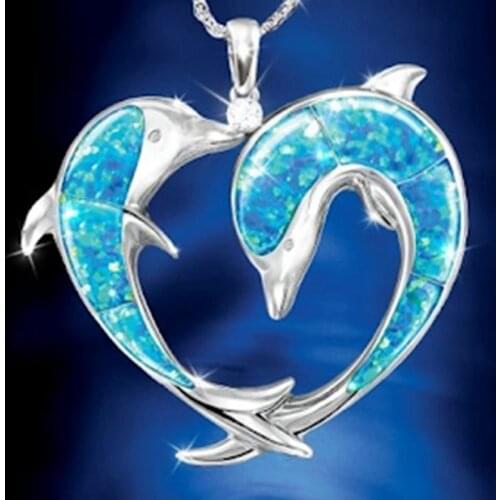 1pcs Dolphin Pandent Necklace Cool Girl Egirl Female Tide Jewelry Anniversary Birthday Gifts For Women Girl