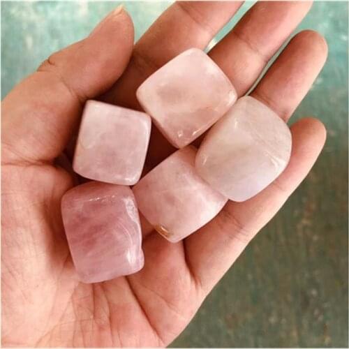 Pink Rose Quartz Cube Tumbled Stones Natural Stones And Crystals Healing Gemstones Reiki Chakra Home Decoration Energy Gifts