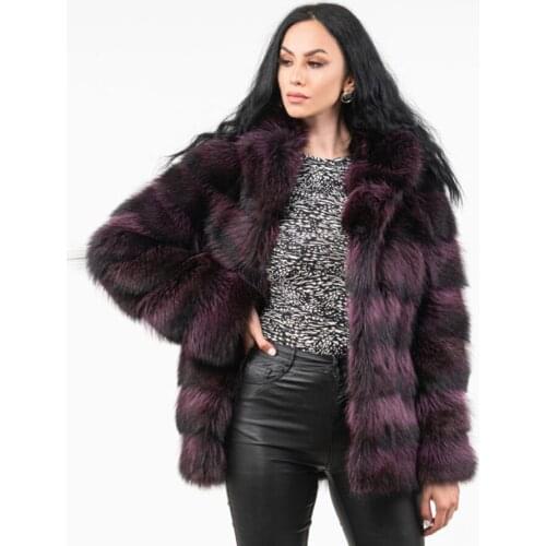 Real Fur Jacket Women Coat Natural Raccoon Fur Overcoat Winter Warm Thick Fur Outwear Plus Size Custom