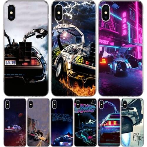 Back To The Future Time Machine Silicon Phone Case For Apple IPhone 11 12 Pro X XR XS Max 7 8 6 6S Plus 7G 6G 5S SE + Pattern Co