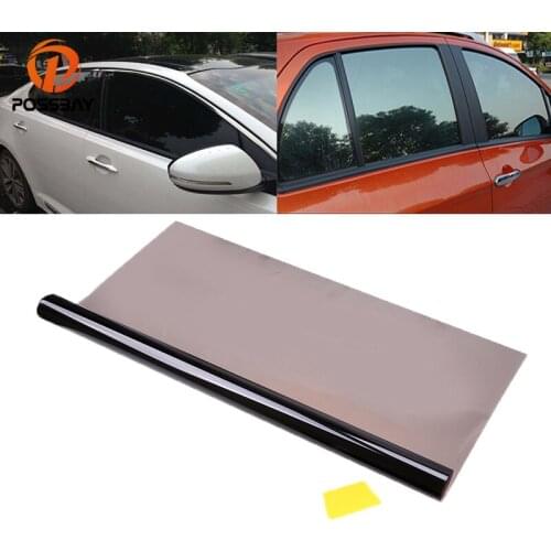 POSSBAY Black Window Tint Film 50*600cm Car Sticker Heat insulation Protection UV-proof Tinting 35% VLT Side Window Sun Visor