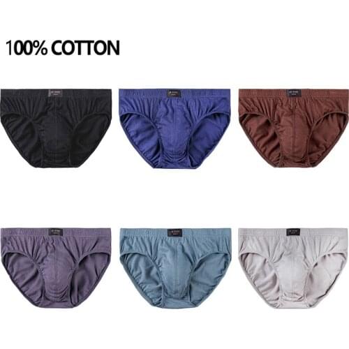 4 Pieces/Lot Cotton Men Underwear Sexy Mens Briefs Male Comfortable Underwear Gay Mens Soft Briefs Solid Shorts Male Panties