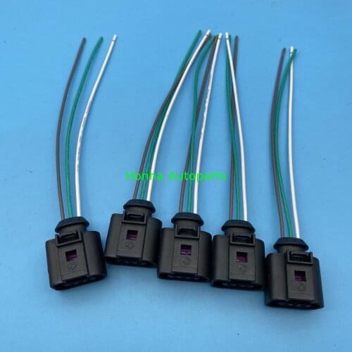 Free shipping 5/10/20/30/50 pcs 3 pin waterproof connector stecker 1J0973703 3D0973703 wire harness