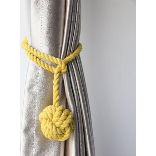 1Pc Curtain Tieback Cotton Knot Hanging Ball Home Decor Buckle Curtains Holders Embrase Rideau Cortinas Holdbacks Strap для штор