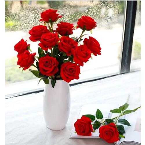 10 head of artificial roses home wedding decoration wedding background wall decoration