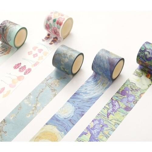 4 cm Wide Fireworks Field Van Gogh Washi Tape DIY Scrapbooking Masking Tape School Office Supply Escolar Papelaria