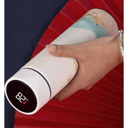 500ml Thermo Cup LED Temperature Display Steel Smart Cup Home Filter With Thermo Tea Office Travel Outdoor Insulated V0Q7