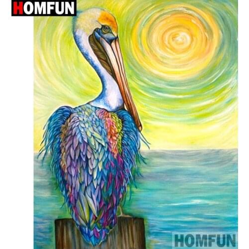 HOMFUN Full Square/Round Drill 5D DIY Diamond Painting "Animal bird" 3D Embroidery Cross Stitch 5D Home Decor Gift A26960