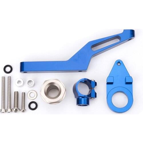 CNC Aluminum Adjustable Motorcycle Steering Stabilizer Damper Mounting Bracket Support Kit For Kawasaki ZX6R ZX-6R 2009 - 2017