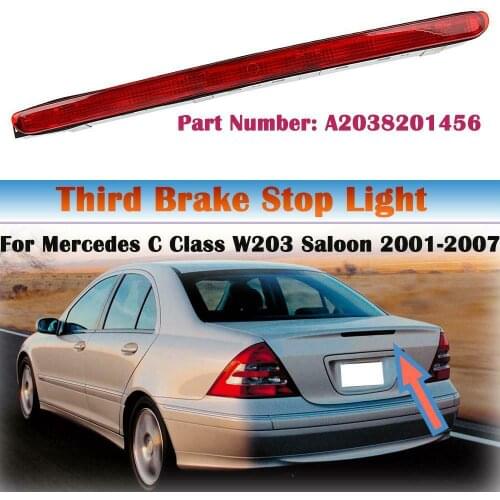 Auto Rear Tail Third High Level Additional Brake Stop Light Reflector Signal Lamp for Mercedes-Benz W203 2001-2007 #A2038201456