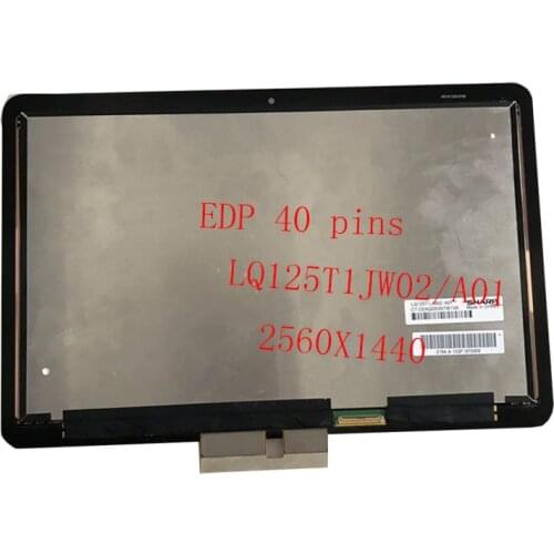 Free shipping 12.5" LCD Display Replacement For LQ125T1JW02 \A01 2560*1440 QHD IPS 40 pins EDP
