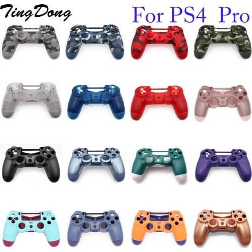 TingDong Housing Shell For DualShock 4 PlayStation 4 PS4 Pro Slim V2 JDS 040 JDM-040 Controller Faceplate Back Case