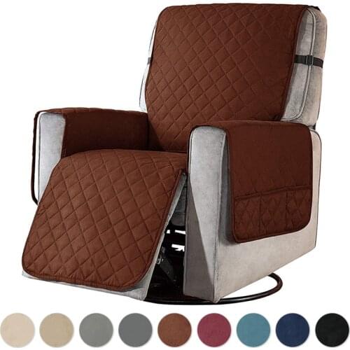 Recliner Sliding Cover Cushion Pet Sofa Pet Dog Child Chair Cover Cushion Washable Sofa Cover Side Pocket Armchair Throwing Mat