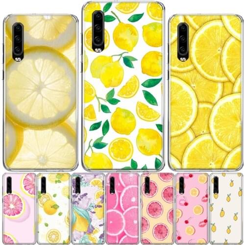 Lemon fruit flower Phone Case For Huawei P40 P30 P20 P10 Mate 10 20 30 Lite Pro P Smart Z Plus 2019 Cover Shell Coque