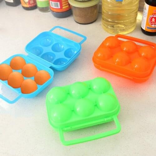Egg Holder Food Storage Box Holder Container Accessories Supplies Plastic Modern Rectangle Glossy 6/12 Grids