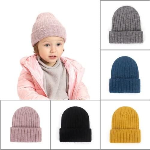 8 Colors Baby Hat for Boy Warm Baby Winter Hat for Kids Beanie Knit Children Hats for Girls Boys Baby Cap Newborn Hat