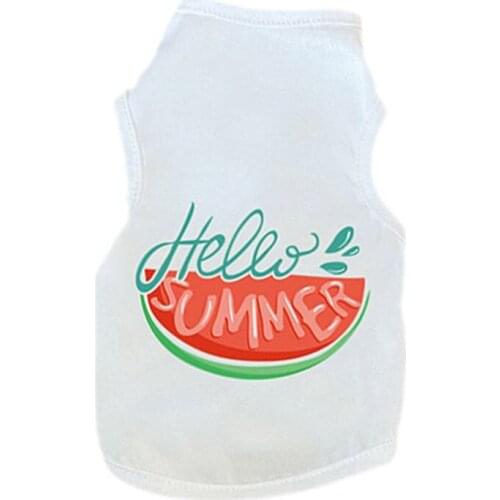 Dog T-shirt Thin Section Breathable Pet Vest Watermelon And Banana Pattern Funny Fruit Cute Dogs Costumes