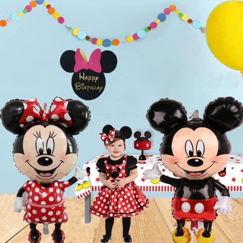 Giant Cartoon Mickey Minnie Mouse Disney Foil Balloon Kids Birthday Party Decorations Baby Shower Classic Boys Girls Toy Gifts