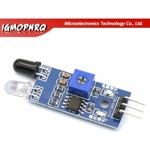 5pcs Infrared barrier Module car obstacle avoidance obstacle sensors Black Line Identify adjustable distance