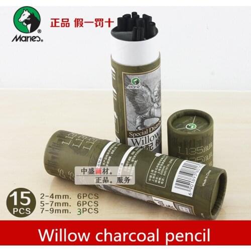 Maries Artist Willow Charcoal Pencil 2-9mmSpecial Distribution for Sketch Painting Professional Quality Painting Supplies