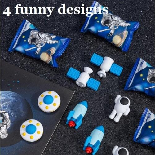 Hot Mystery Toy Boxes Erasers Space Fan Rocket Astronaut Spaceship Boys Pencil Rubber Home Study School Class Draw Sketch 71087