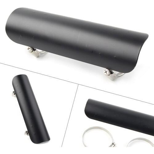 Matte Black 1 7/8" to 2 3/4" Exhaust Muffler Pipe Heat Shield Cover Protector For Harley Motorcycle