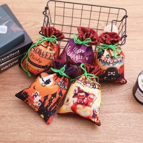 Halloween Pumpkin Skull Witch Non-woven Candy Bag Biscuits Food Jewelry Packaging Bags Halloween Party Decor Kids Favor Gift